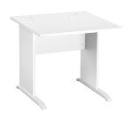 Bureau droit Essens Bois L 80 cm plateau pied bois L - voile de fond droit