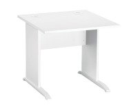 Bureau droit Essens Bois L 80 cm plateau pied bois L - voile de fond droit