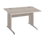 Rechter Schreibtisch mit Holzgestell L Excellens - gerade Sichtblende