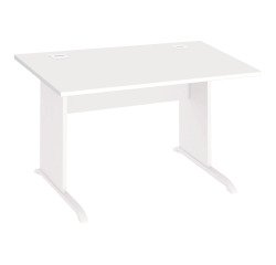 Bureau droit Essens Bois L 120 cm plateau pied bois L - voile de fond droit