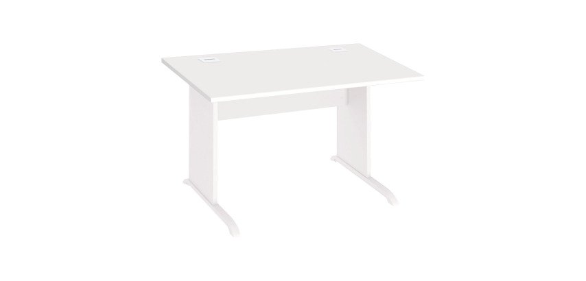 Bureau droit Essens Bois L 120 cm plateau pied bois L - voile de fond droit