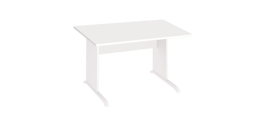 Bureau droit Essens Bois L 120 cm plateau pied bois L - voile de fond droit