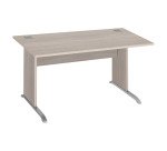 Excellens Wood Right Desk L 140 cm wood leg top L - straight modesty panel