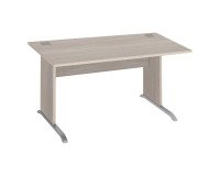 Rechte werkpost Excellens Hout L 140 cm bovenblad L-vormige houten poot - rechte beenafscherming