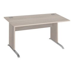 Rechte werkpost Excellens Hout L 140 cm bovenblad L-vormige houten poot - rechte beenafscherming