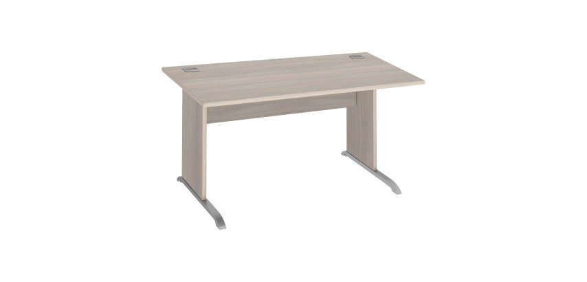 Bureau droit Essens Bois L 140 cm plateau pied bois L - voile de fond droit