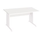 Rechte werkpost Excellens Hout L 140 cm bovenblad L-vormige houten poot - rechte beenafscherming