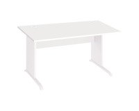 Bureau droit Excellens Bois L 140 cm plateau pied bois L - voile de fond droit