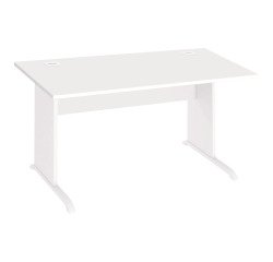 Rechte werkpost Excellens Hout L 140 cm bovenblad L-vormige houten poot - rechte beenafscherming