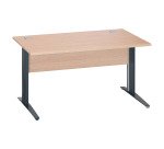 Bureau droit piètement métal Excellens - voile de fond droit