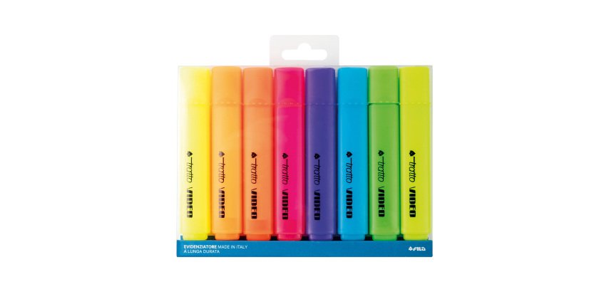Evidenziatore Tratto Video punta a scalpello 1 - 5 mm assortiti 8 unità