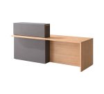 Banque d'accueil droite Well L 240 x P 85 cm avec éclairage LED