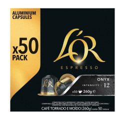 Cápsulas de café L'Or Onyx - caja de 50