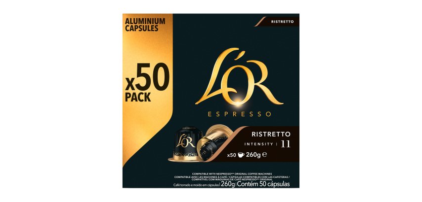 Cápsulas de café L'Or Ristretto - caja de 50