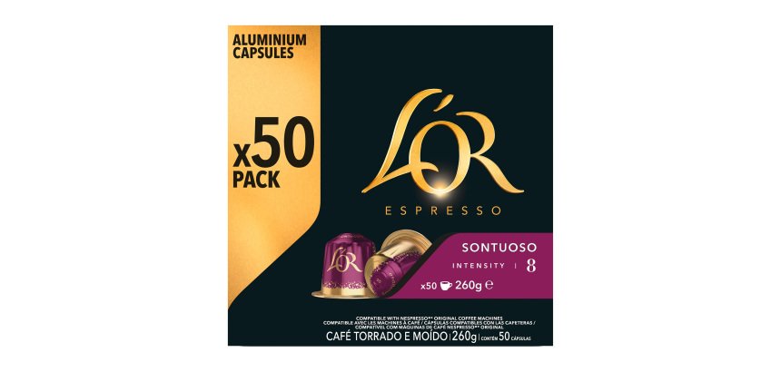 Cápsulas de café L'Or Sontuoso - caja de 50