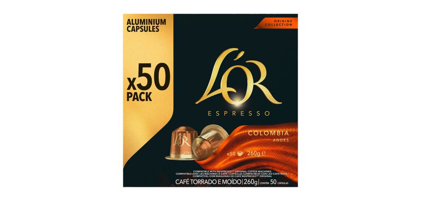 Cápsulas de café L'Or Colombia - caja de 50