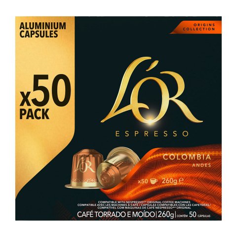 Cápsulas de café L'Or Colombia - caja de 50
