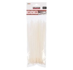 Bridas blancas Kreator 5 x 190 mm - paquete de 50
