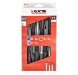 Destornilladores Kreator SL/PH/PZ - Juego de 6
