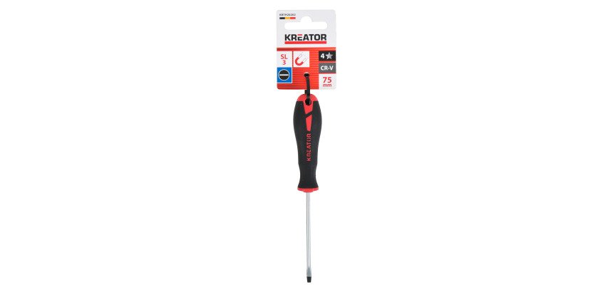 Destornillador plano Kreator SL3 75mm