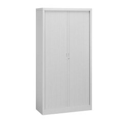 Armoire métal à rideaux  Union G. H 198 x L 100 x P 45 cm corps blanc RAL 9003