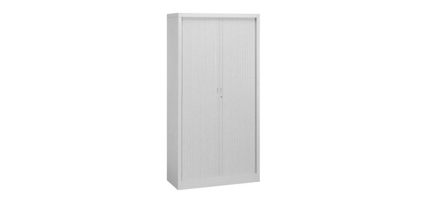 Armoire métal à rideaux  Union G. H 198 x L 100 x P 45 cm corps blanc RAL 9003