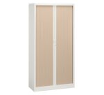 Armoire métal à rideaux  Union G. H 198 x L 100 x P 45 cm corps blanc RAL 9003