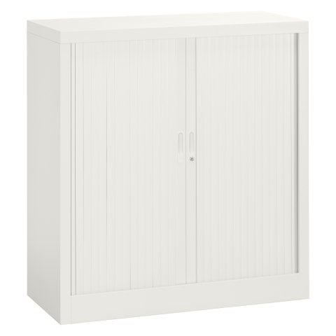 Armario de persiana metálico desmontable Unión Alt 100 x An 100 cm estructura blanca persianas blancas