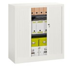 Armario de persiana metálico desmontable Unión Alt 100 x An 100 cm estructura blanca