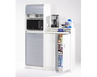 Cafeteria furniture with swiveling tray