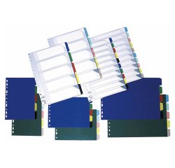 Separadores Grafoplas PVC 150 micras A4 transparente 10 pestañas  - 16 taladros