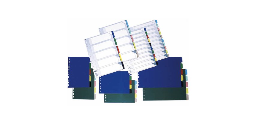 Separadores Grafoplas PVC 150 micras A4 transparente 10 pestañas  - 16 taladros