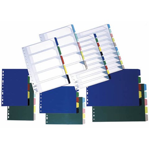 Separadores Grafoplas PVC 150 micras A4 transparente 5 pestañas - 16 taladros