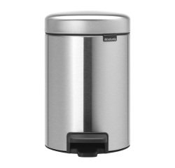 Poubelle métal 3 litres ronde à pédale Brabantia NewIcon
