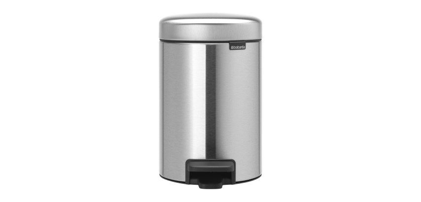 Poubelle métal 3 litres ronde à pédale Brabantia NewIcon