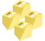 Pack de 12 Notes repositionnables jaunes néon Post-it 76 x 76 mm en bloc de 100 feuilles + 12 OFFERTS