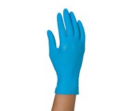 Disposable non-powdered blue nitrile gloves size L - Box of 100 gloves