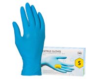 Einweg-Nitrilhandschuhe, nicht gepudert, blau, Größe S - Packung mit 100 Handschuhen