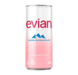 Eau minérale Evian 33 cl - 24 canettes