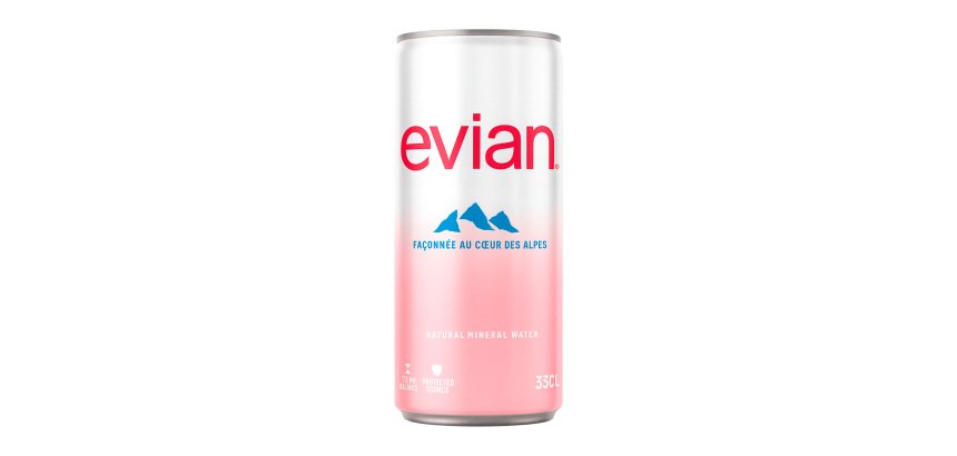Eau minérale Evian 33 cl - 24 canettes