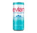 Eau gazeuse Evian 33 cl - 24 canettes