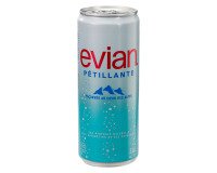 Eau gazeuse Evian 33 cl - 24 canettes
