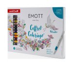 Uni Ball EMOTT Retro Colors viltstift fijn schrift - Set van 16 verschillende kleuren