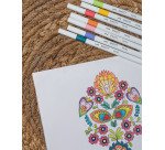 Uni Ball EMOTT Retro Colors viltstift fijn schrift - Set van 16 verschillende kleuren