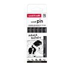 Uni Ball PIN Shonen viltstift met dop, geassorteerde kaliberpunten - Set van 5