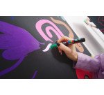 Marqueur Posca PC5BR couleurs assorties pointe pinceau 1 à 4 mm - Pochette de 8