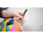 Marqueur Posca PC5BR couleurs assorties pointe pinceau 1 à 4 mm - Pochette de 8