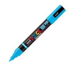 Marqueur Posca PC5BR couleurs assorties pointe pinceau 1 à 4 mm - Pochette de 8
