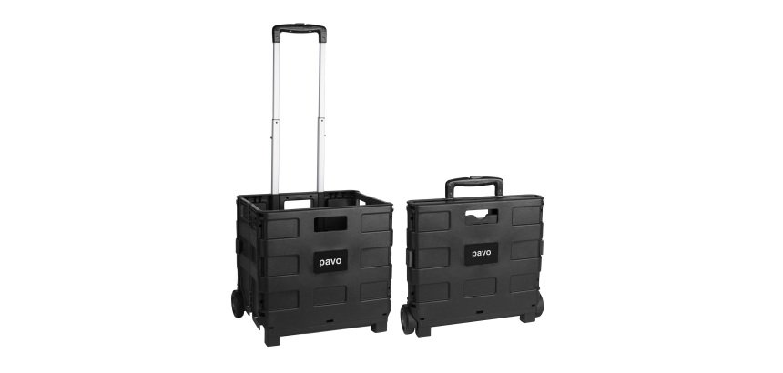 Chariot de transport pliable PAVO avec caisse intégrée – Charge max. 25 kg