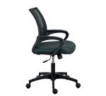 Chaise de bureau Net Chair- assise tissu noir dossier gris